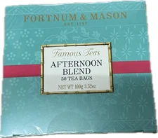 Fortnum and Mason AFTERNOON BLEND 50 Tea Bags (1 Pack) EXP 02/28