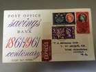 GB STAMPS RARE FIRST DAY COVER 1961 POST OFFICE SAVINGS BANK LONDON