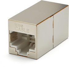 Shielded Cat6A Inline Coupler, 12 Pack, Female to Female RJ45 Keystone Couplers