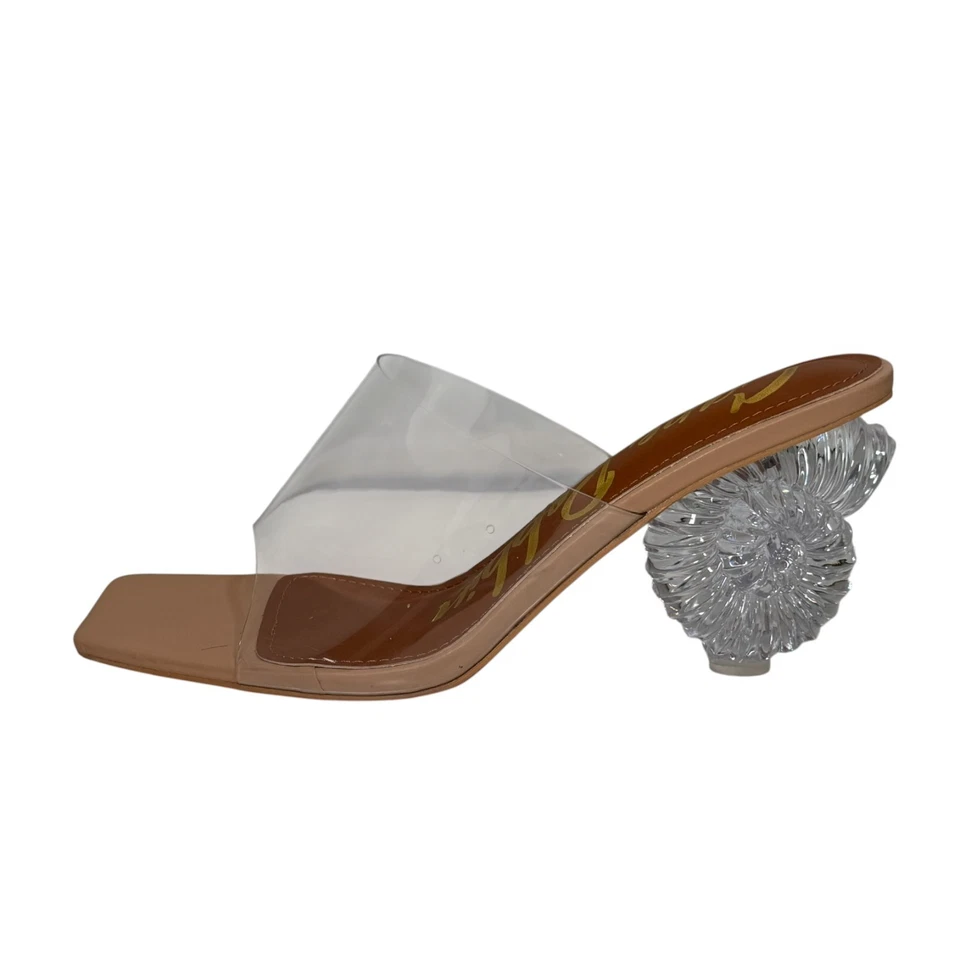 Cape Robbin Robertaa Clear Slide Sandals Acrylic Nautilus Shell Heel size 10 - Image 3 of 4