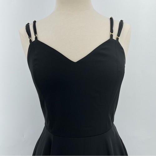Amanda Uprichard x Revolve M fit & flare V-Neck 0044 Mini Dress Black Medium - Picture 3 of 10