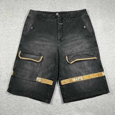 Marithe Francois Girbaud Shorts Mens 36 Denim Y2K Shuttle Tape Cargo Baggy VTG