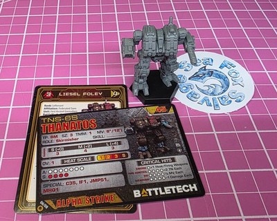 BattleTech Thanatos  Mech -- Davion Heavy Battle Lance + Cards