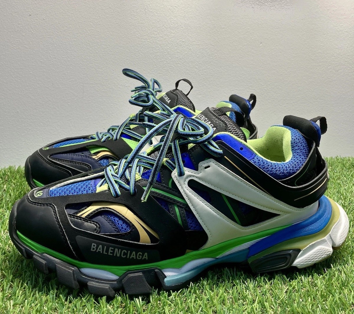 BALENCIAGA スニーカー ブラック/ブルー/グリーン Balenciaga track Black Blue Green ART NO. 542023 Size US7 | eBay