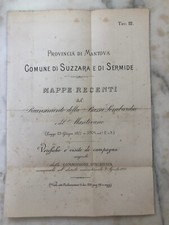 Rara mappa fine 800 Mantova Suzzara Sermide Tavola III
