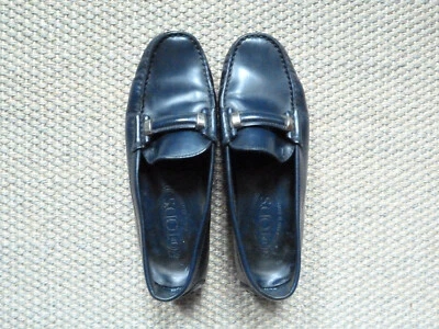 Tod's Mocassins en cuir bleu marine occasion - Photo 1/4