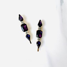 Amethyst Purple Jewel Hair Pin Set - gift, special occasion, boho, bridal