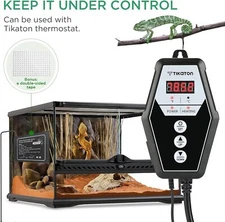 Tikaton Reptile Heating Pad Digital Thermostat Combo Set Terrarium Heat Mat 2023