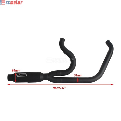 2 into 1 Exhaust Pipe For 2018-2025 Harley Low Rider S FXLRS FXLRST Fat Bob FXFB - Picture 8 of 15