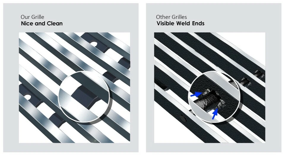 Fits 2005-2007 Ford Five Hundred Logo Show Upper Stainless Silver Billet Grille - Image 4 of 4