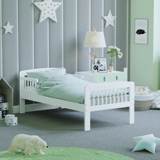 SALE Toddler Wood Bed Frame Children Kids Bedframe Bedroom Furniture White 