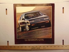 Vintage 1985 Chrysler LeBaron GTS Sales Brochure