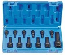 Grey Pneumatic 1234T 12 Piece Assorted Drive Int. Star Impact Driver Set