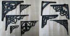 BLACK CAST IRON SHELF BRACKET wall cistern toilet sink metal vintage retro