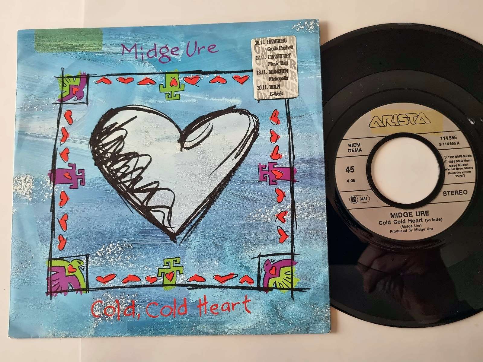 Midge Ure - Cold, cold heart 7'' Vinyl Germany/ Ultravox