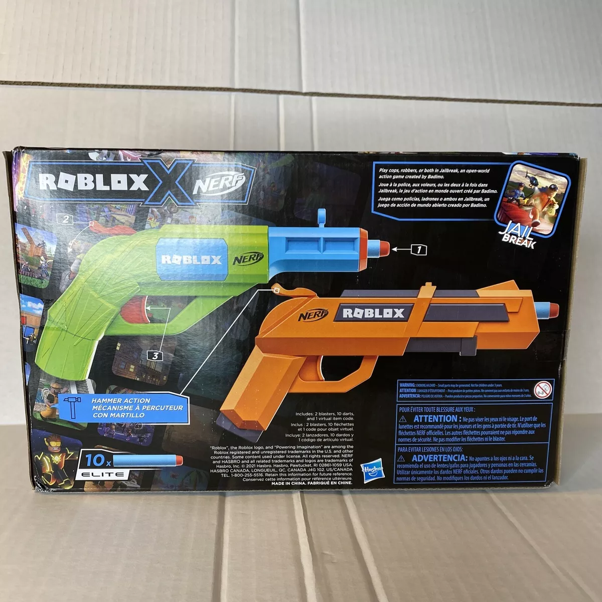  NERF Roblox Jailbreak: Armory, Includes 2 Hammer