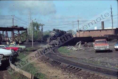 Original Slide NWS&W 05 0-8-0 formerly GTW 8305 Sterling ILL 5-3-1974 (OW) (0L)