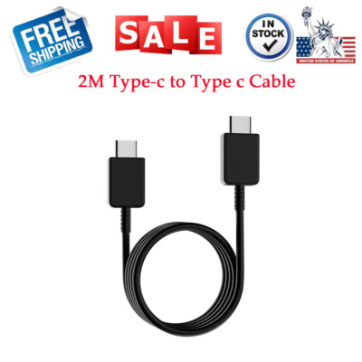 1Pcs 6FT Fast Charger Type C Cable 2M Type C to Type C Cable For Samsung S22/S23