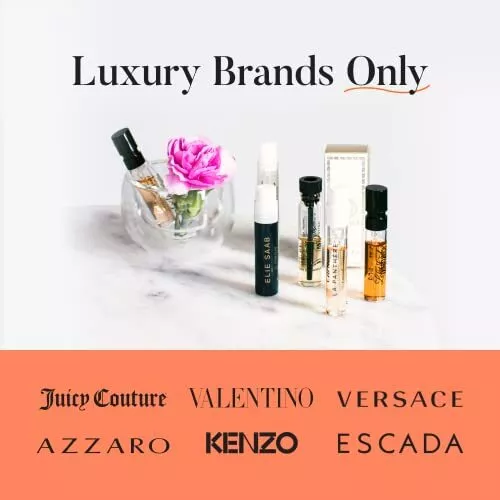 Infinite Scents Perfume Sampler Set for Women: 12 High-end Designer Perfumes + Expert Scent Guide + Deluxe Velvet Gift Pouch for Girlfriend, Wife, Mot