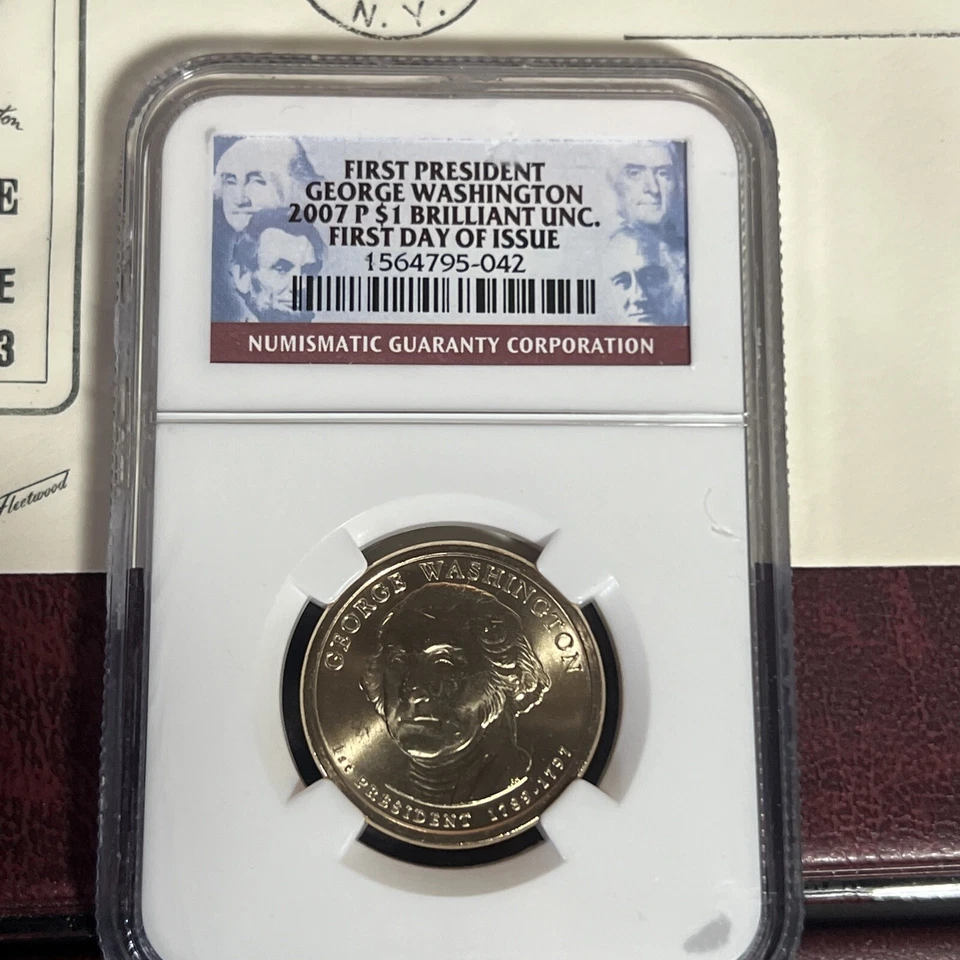 Father of Our Country; George Washington 2007P NGC BU 1ST Day + 1962 FDC X333 - Image 2 of 4