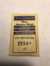 Waltham Factory Mainspring 12s Waltham Model 1894 No. 2224A - Steel