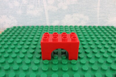 Duplo RED Arch Bridge 2x4x2 Creative Building Train Big Farm 11198 2X4 ...