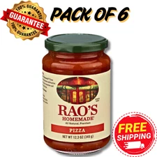 PACK OF 6 | Raos Homemade Marinara Pasta Sauce | Pizza | 100% US Made | 12.3 oz