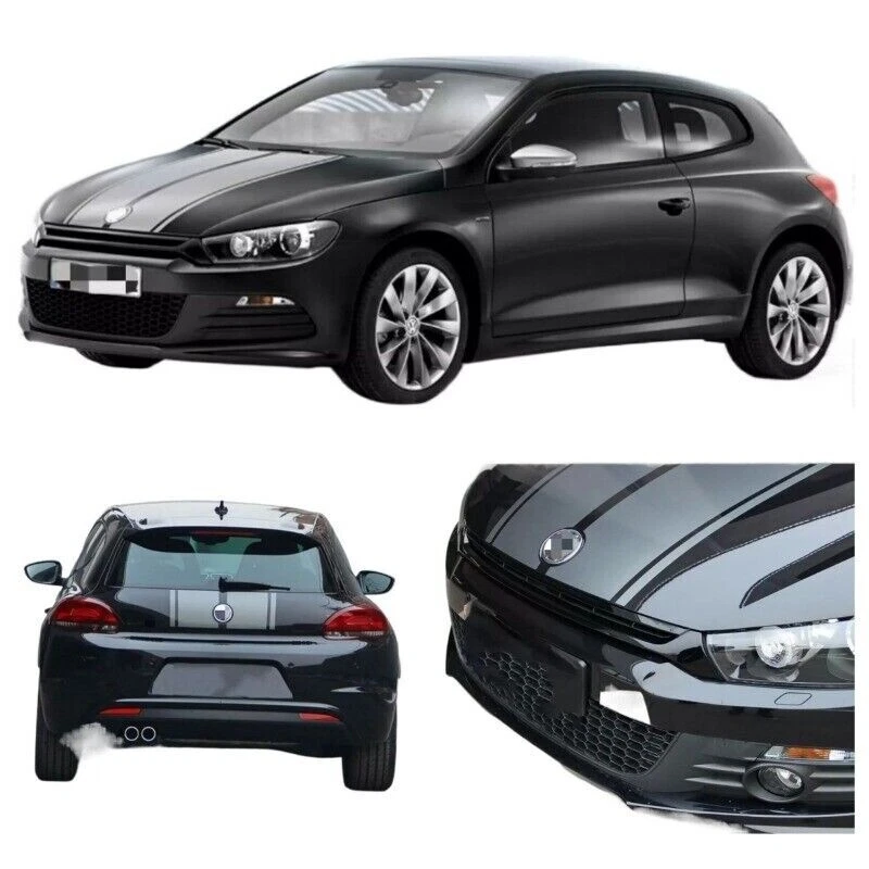 Calcomanía adhesiva de techo trasero a rayas para Volkswagen Scirocco Golf Polo Foto 3 de 4