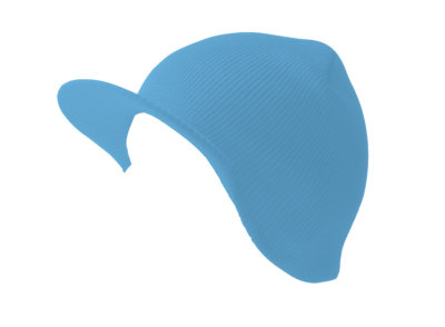 NEW CUFFLESS LIGHT BABY BLUE Beanie Visor Skull Cap HAT USA