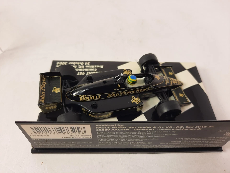 Minichamps Lotus Renault 98T JPS #12 Bruno Senna 1986 Brazil 2004 1/43 400045412 - Immagine 4 di 4