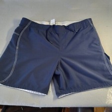 Mens Nike swim trunks size L blue mesh lining pocket drawstring