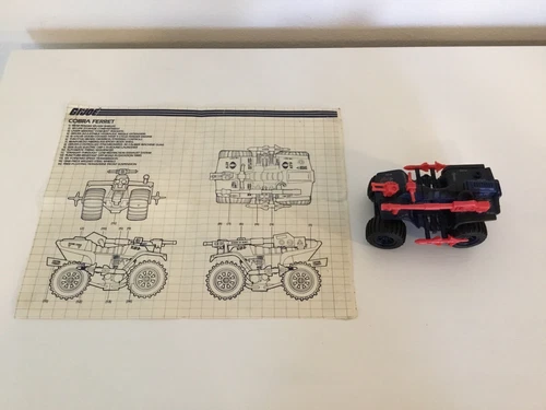GI Joe Cobra Ferret + Blueprint - 1985