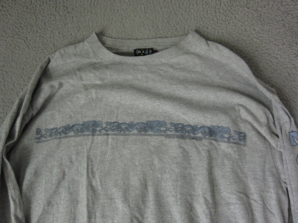 Vintage Maui & Sons Shirt Adult Extra Large XL Gray Dragons Made in USA Mens - Image 2 of 4
