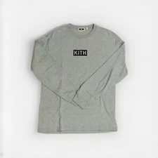 Kith Bogo Box Logo Long Sleeve  Exclusive Monday Collection, Gray - Large