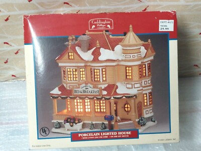 2001 Lemax House Caddington Village Porcelain Lighted House #15591A in Box