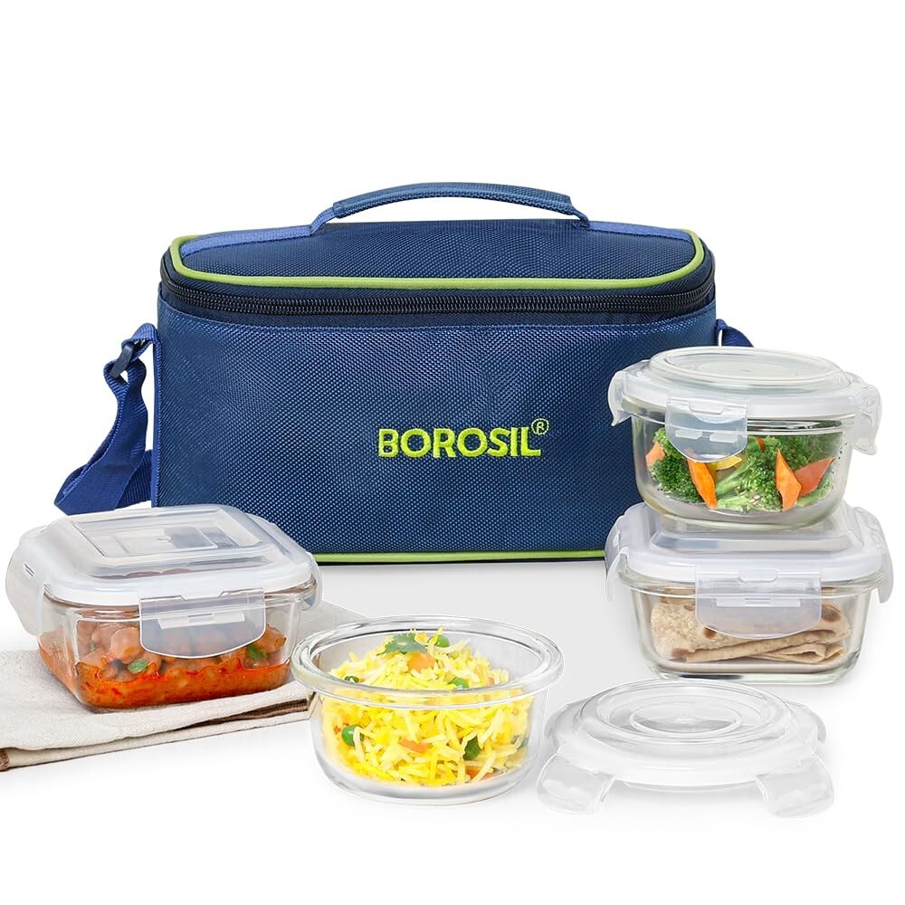 Es Set Of 4 320 Ml 240 Ml Unisex Lunch Box For Office With B