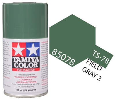 Tamiya 85078 TS-78 Field Gray 2 Lacquer Spray Paint 100ml TAM85078 - US
