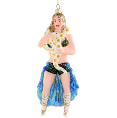 Britney Spears Snake Slave 4 U Ornament Glitter Christmas Holiday Glass Unboxed