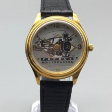 Vintage Sun Time Purdue Watch Women 31mm Gold Tone Boilermakers New Battery
