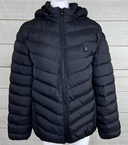New Heated Black Puffer Jacket USB 
