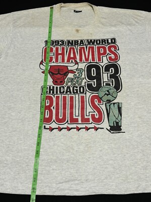 Chicago Bulls 1993 NBA Champions 3 Peat T Shirt Mens XL Vintage