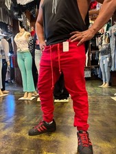 Victorious Men's Drop Crotch Stretch Jogger Twill Pants JG804