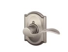 2Pack Schlage Accent Satin Nickel Right Handed Dummy Door handle w/ Camelot Trim