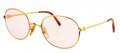 Vintage CARTIER Trinity 49mm Gold Round Panto Eyeglasses