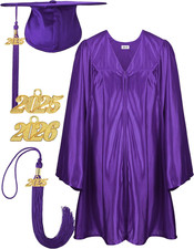 Preschool and Kindergarten Graduation Gown and Cap, Tassel with 2026 Charm for C