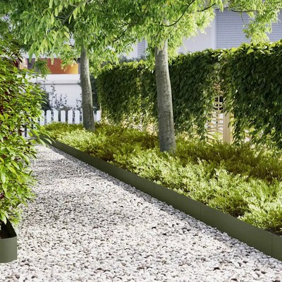Raseneinfassung Gartenumrandung Rasenbordüre Außenbarriere Gartenzaun vidaXL