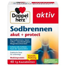 DOPPELHERZ Sodbrennen akut+protect Kautablett...