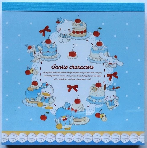 Sun-Star Sanrio Character Cherry Cake Memo Pad 100 Cinnamoroll Kuromi MADE JAPAN
