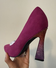 Nine West Womens Purple Faux Suede Pointed To...
