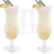 2x De KUYPER Pina Colada Glas Cocktail Gl&auml;ser Set Longdrink Lik&ouml;r gro&szlig; Bar Neu